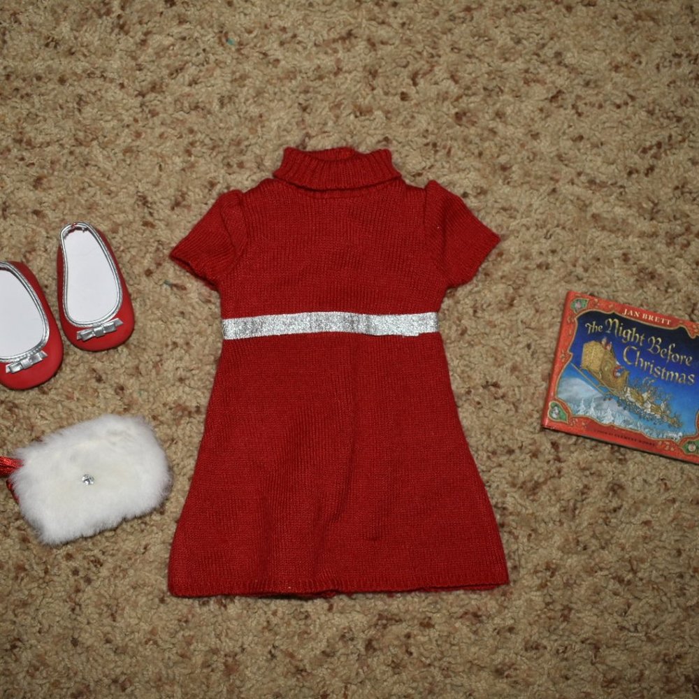 American Girl Doll Red Christmas Outfit